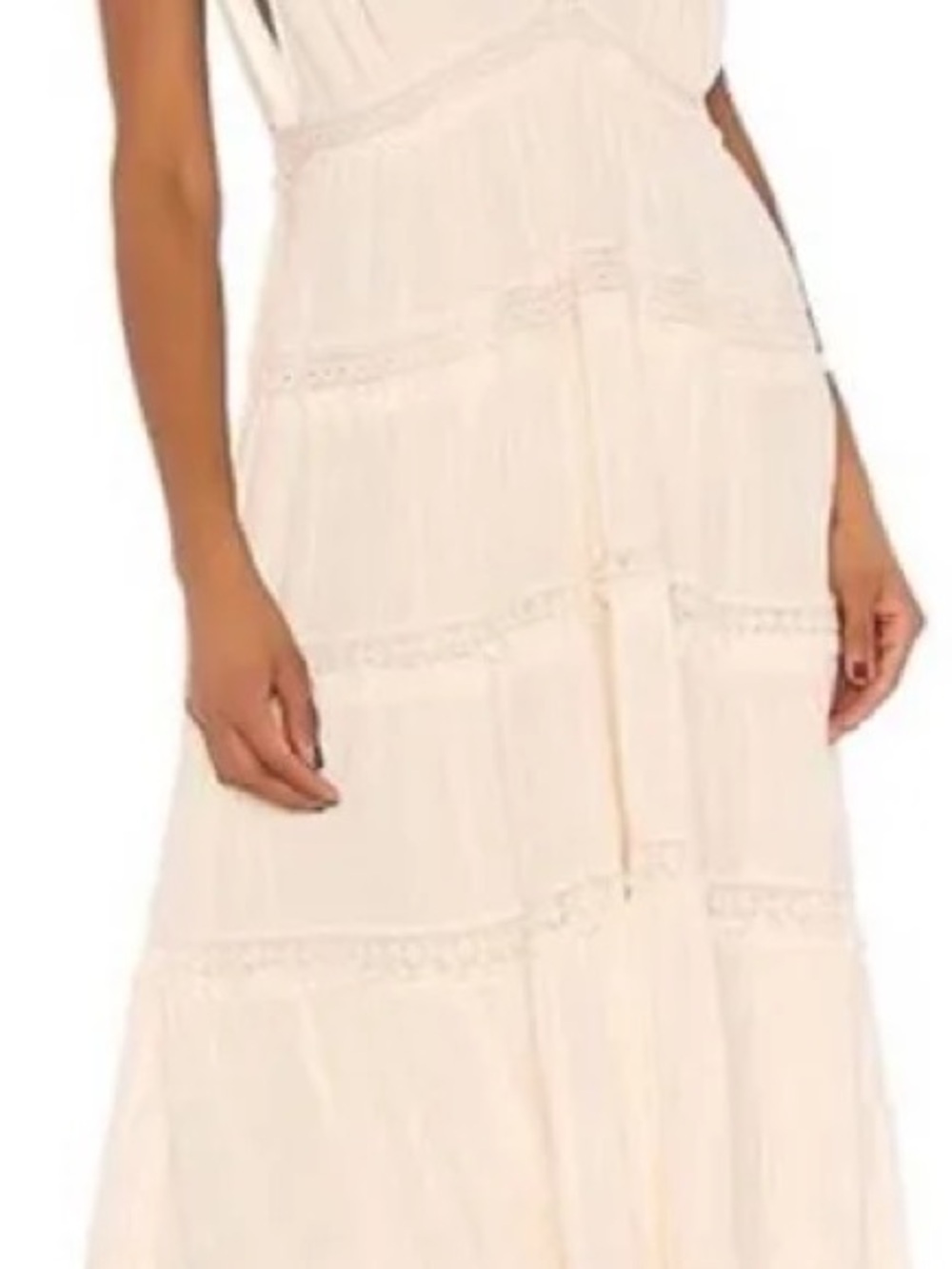 Free People Soft Blush Tie-Shoulder V-Neck Maxi Dress - Picture 4 of 16
